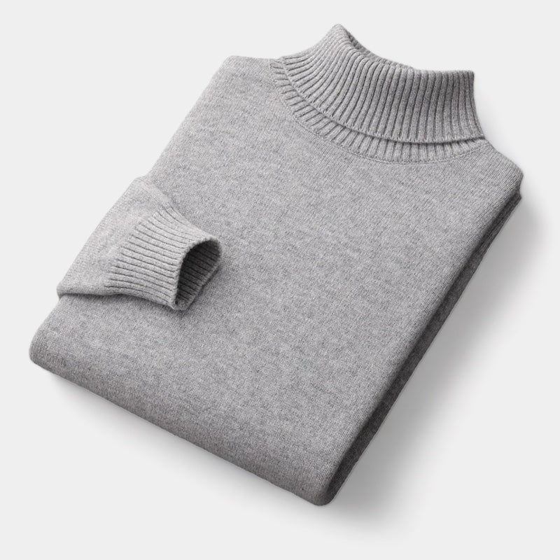 OLD MONEY Merino Wool Turtleneck Sweater