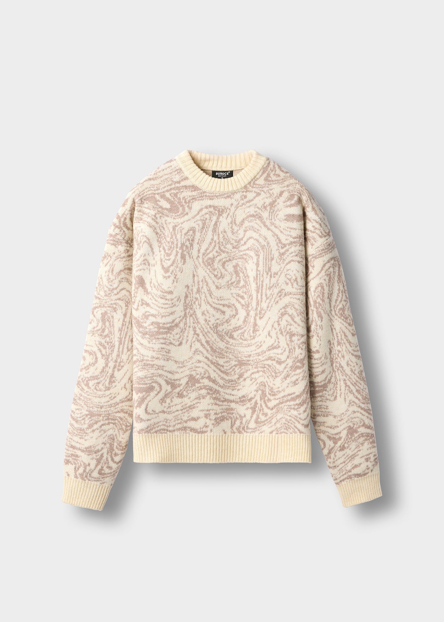 Swirl Pattern Crewneck Sweater