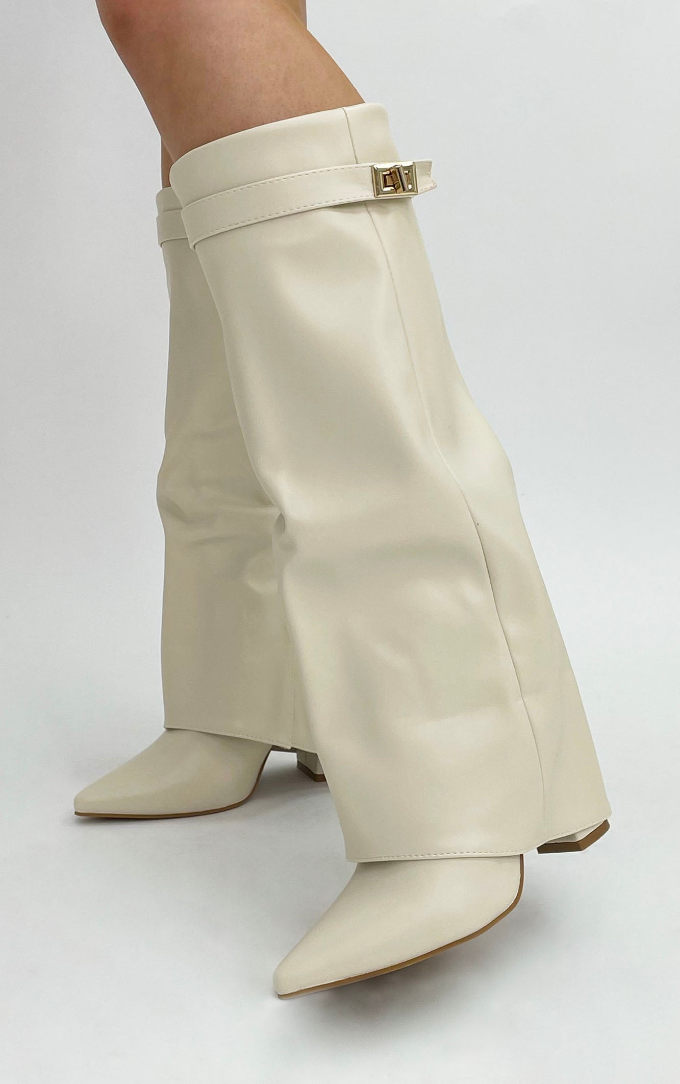 Calianté Shark Boots Kunstleder - Weiß
