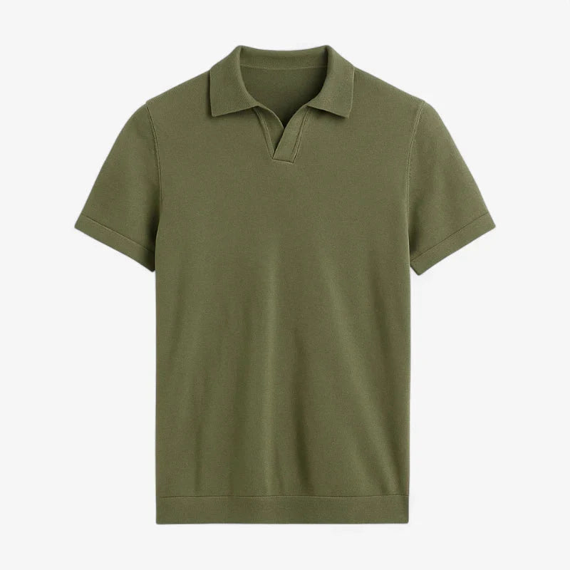 Casual Knit Polo Shirt