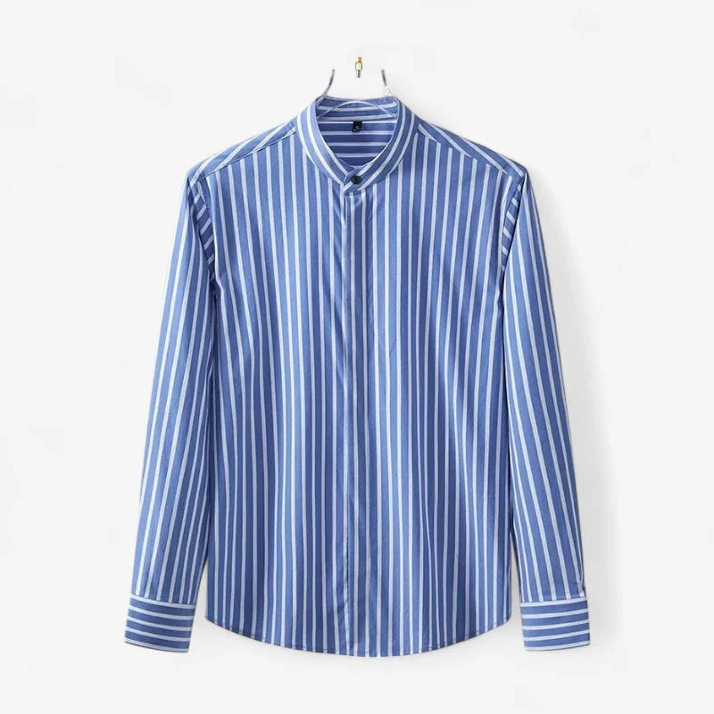 Linen Blue Dress Shirt