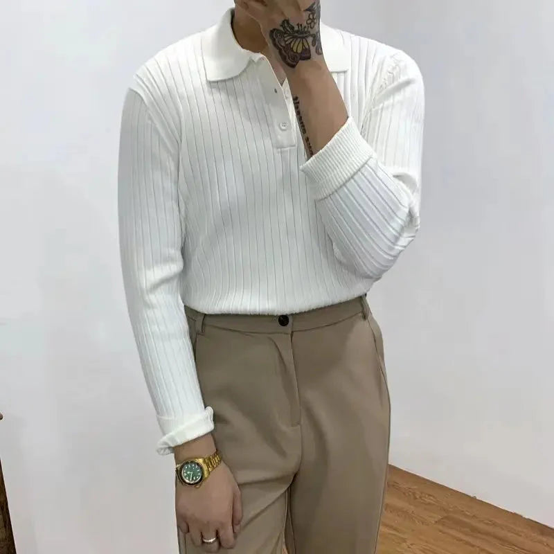 Men’s Knit Long Sleeve Polo