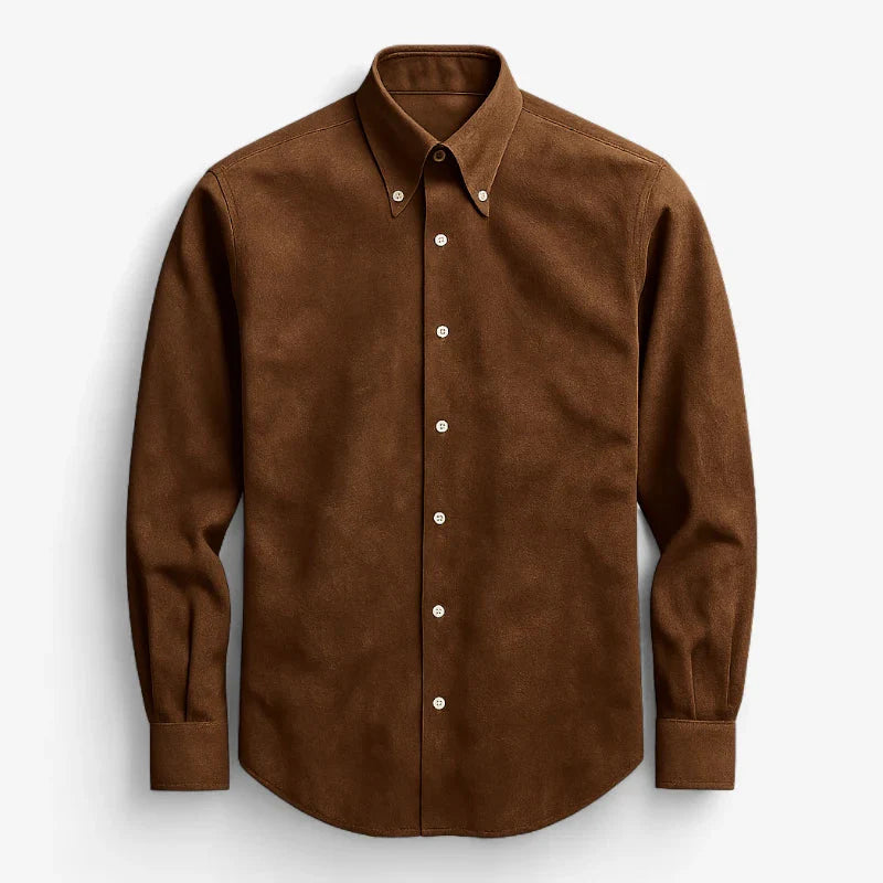 Old Money Brown Cotton Shirt