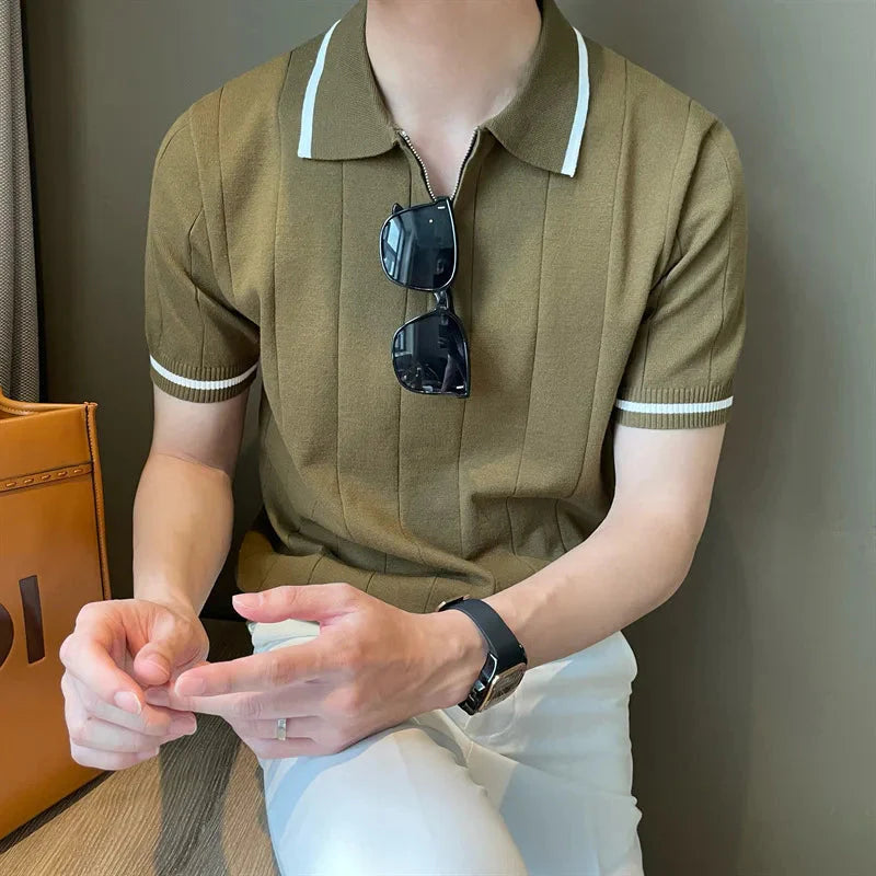 Old Money Half-Zip Knitted Polo