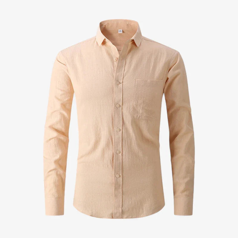 Cotton-Linen Blend Casual Shirt