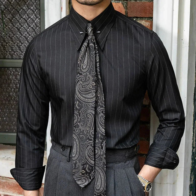 Old Money Striped Broadcloth Shirt