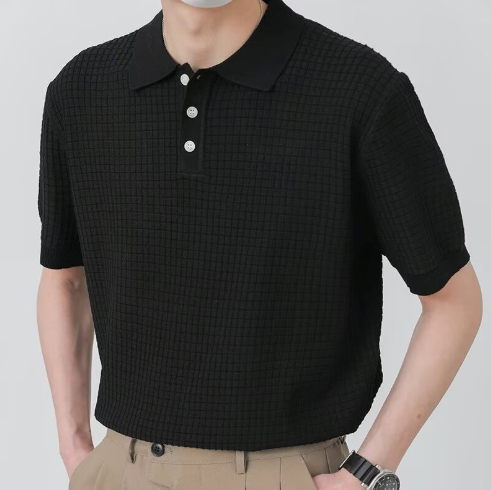 Old Money waffle polo