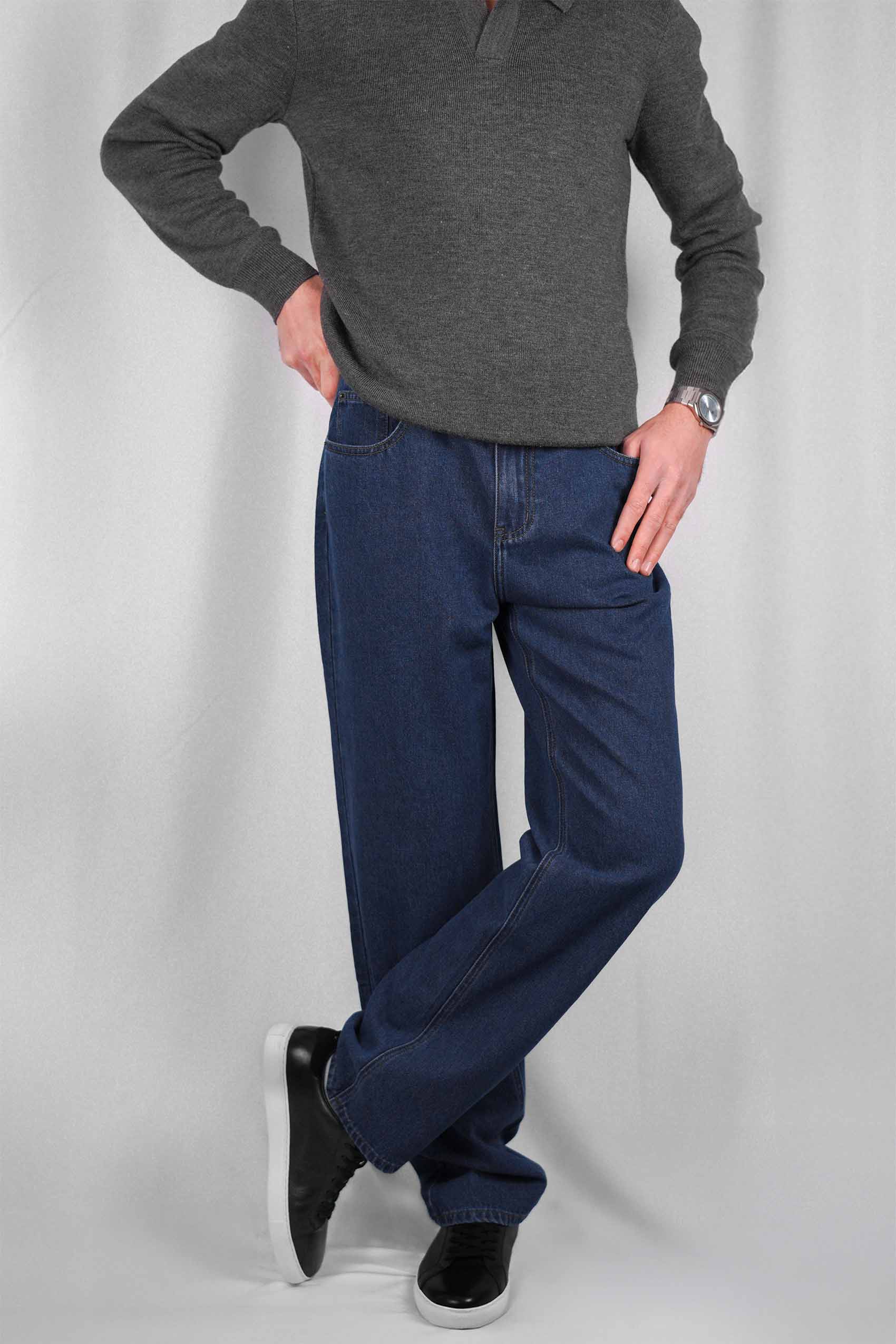 RELAXED FIT DENIM JEANS