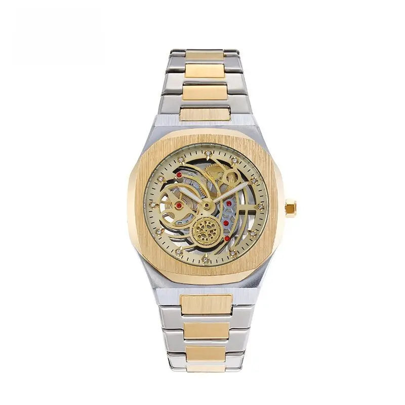 Mens Watches: Stainless Steel Waterproof Business Dress Gold Watch - Luxury Watches