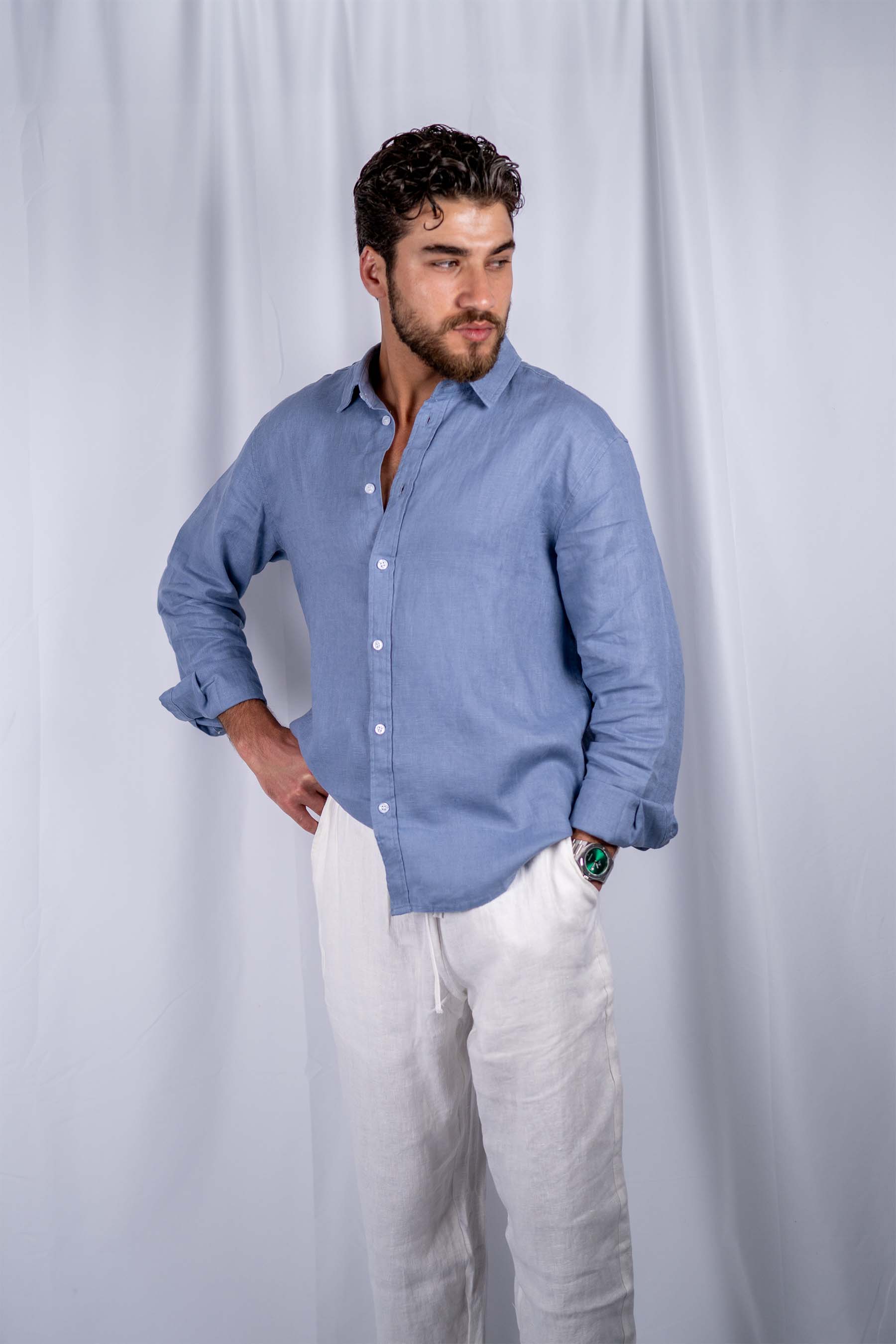 LONG SLEEVE LINEN SHIRT