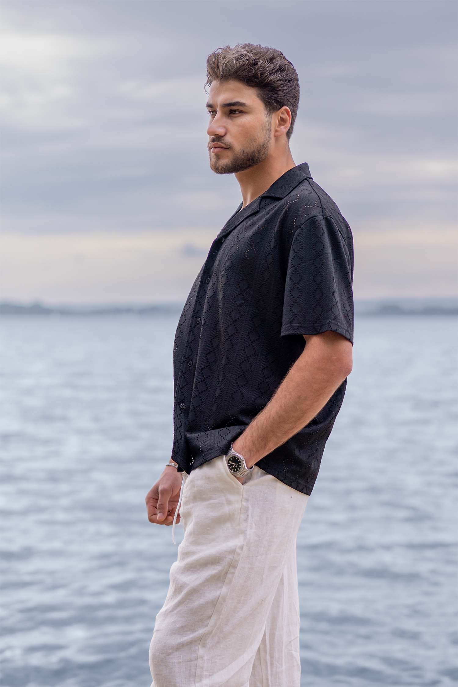 JACQUARD SHORT SLEEVE SHIRT