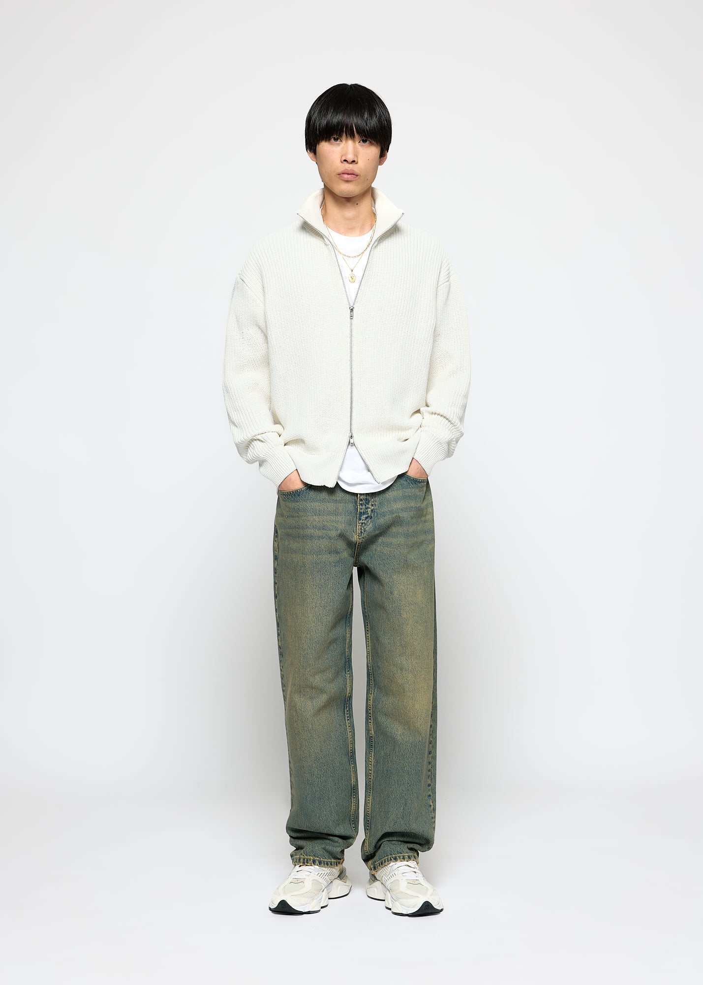 Chunky Knit Zip Jacket