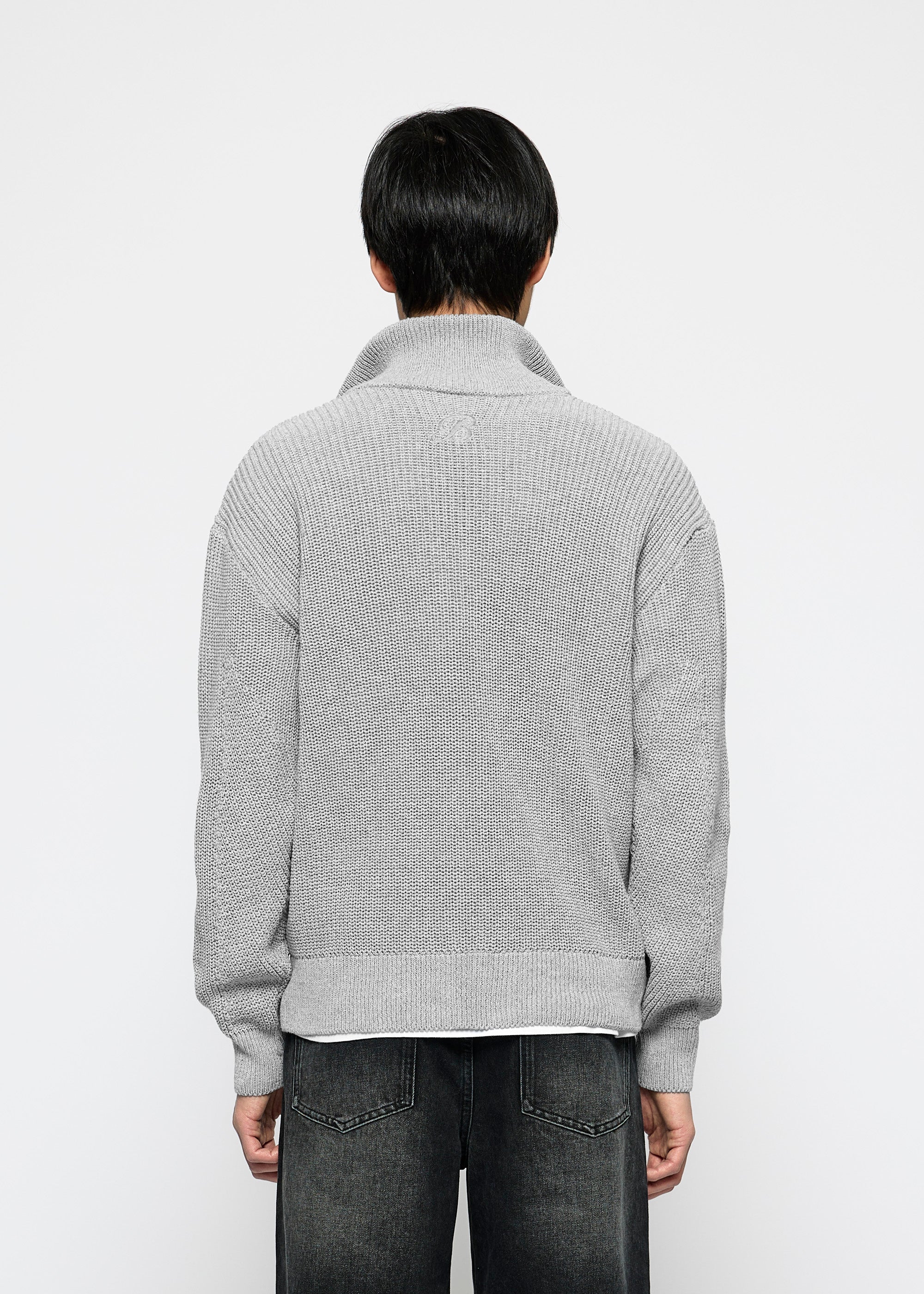 Chunky Knit Zip Jacket