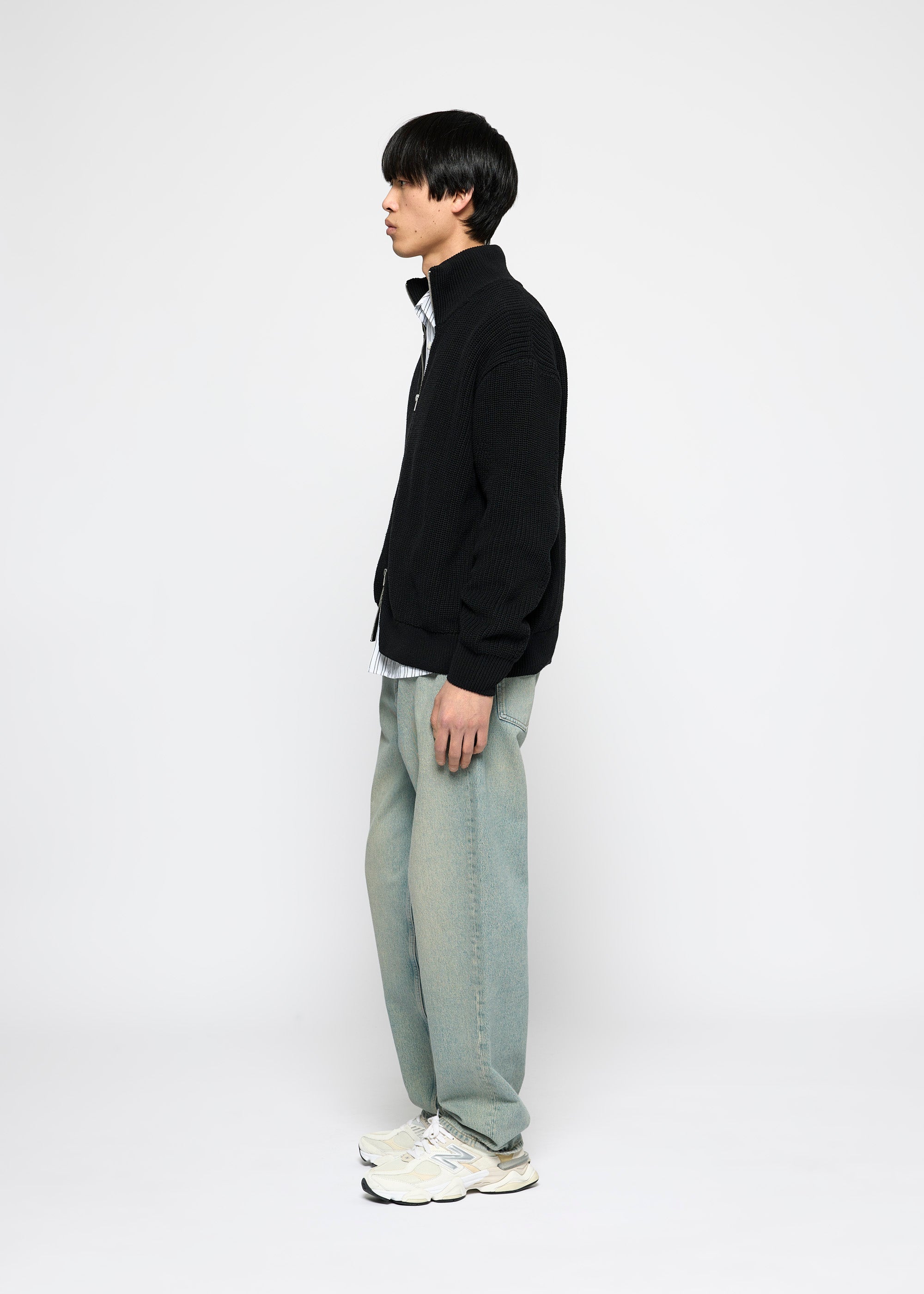Chunky Knit Zip Jacket