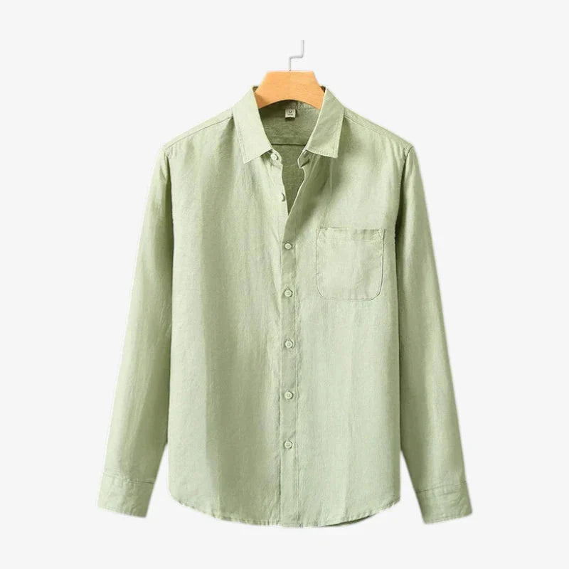 Old Money Linen Long-Sleeve Shirt