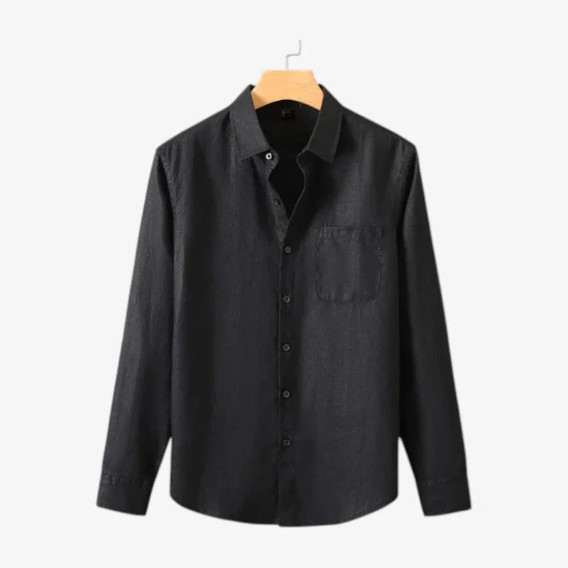 Old Money Linen Long-Sleeve Shirt