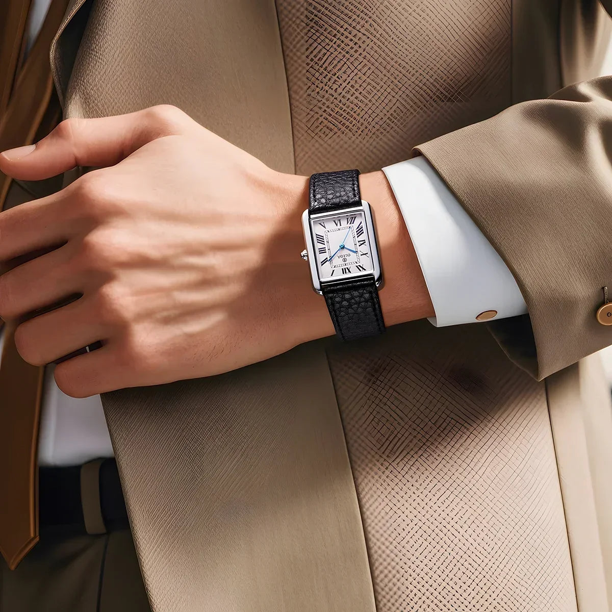 Classic Leather Strap Quartz Watch
