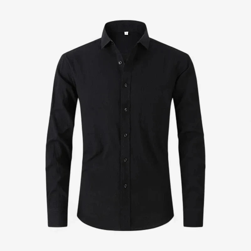 Cotton-Linen Blend Casual Shirt