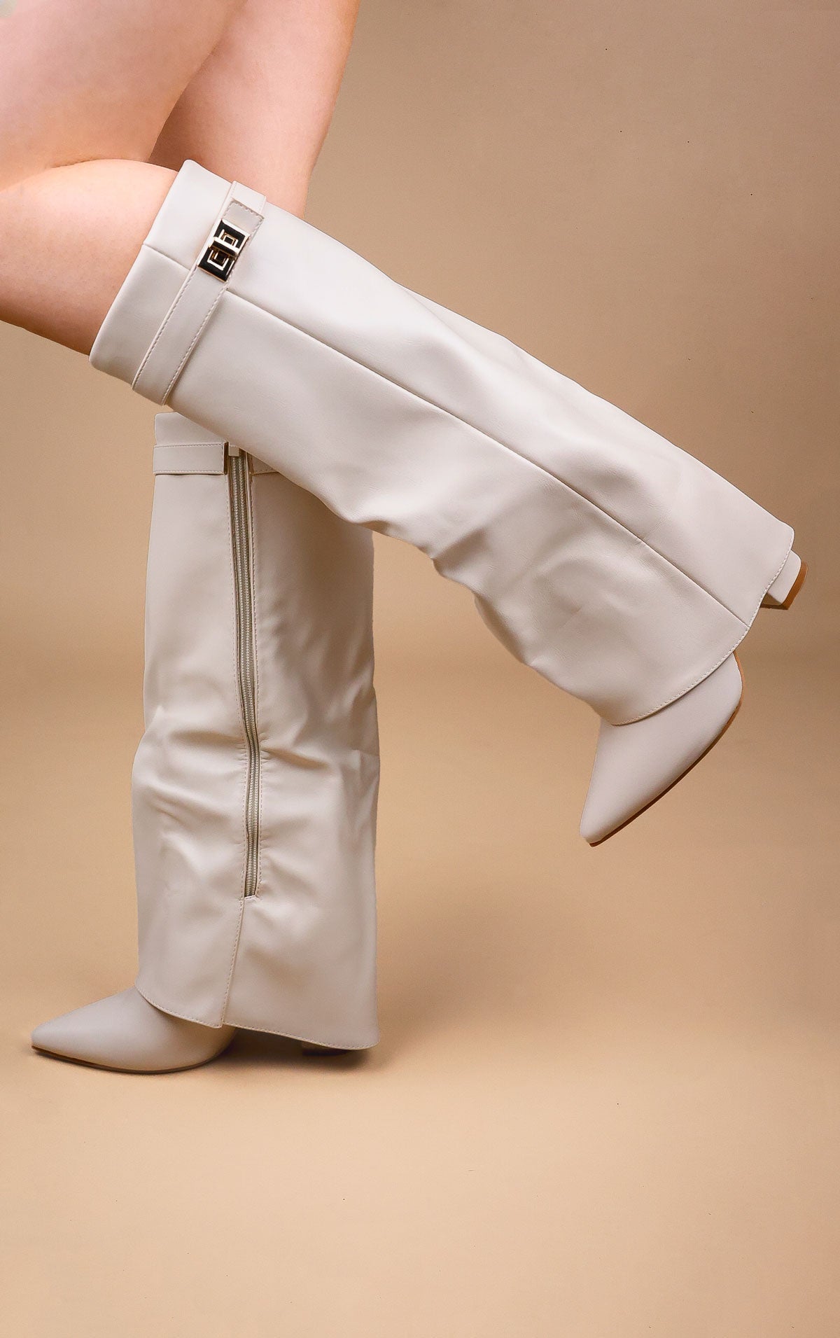 Calianté Shark Boots Kunstleder - Weiß