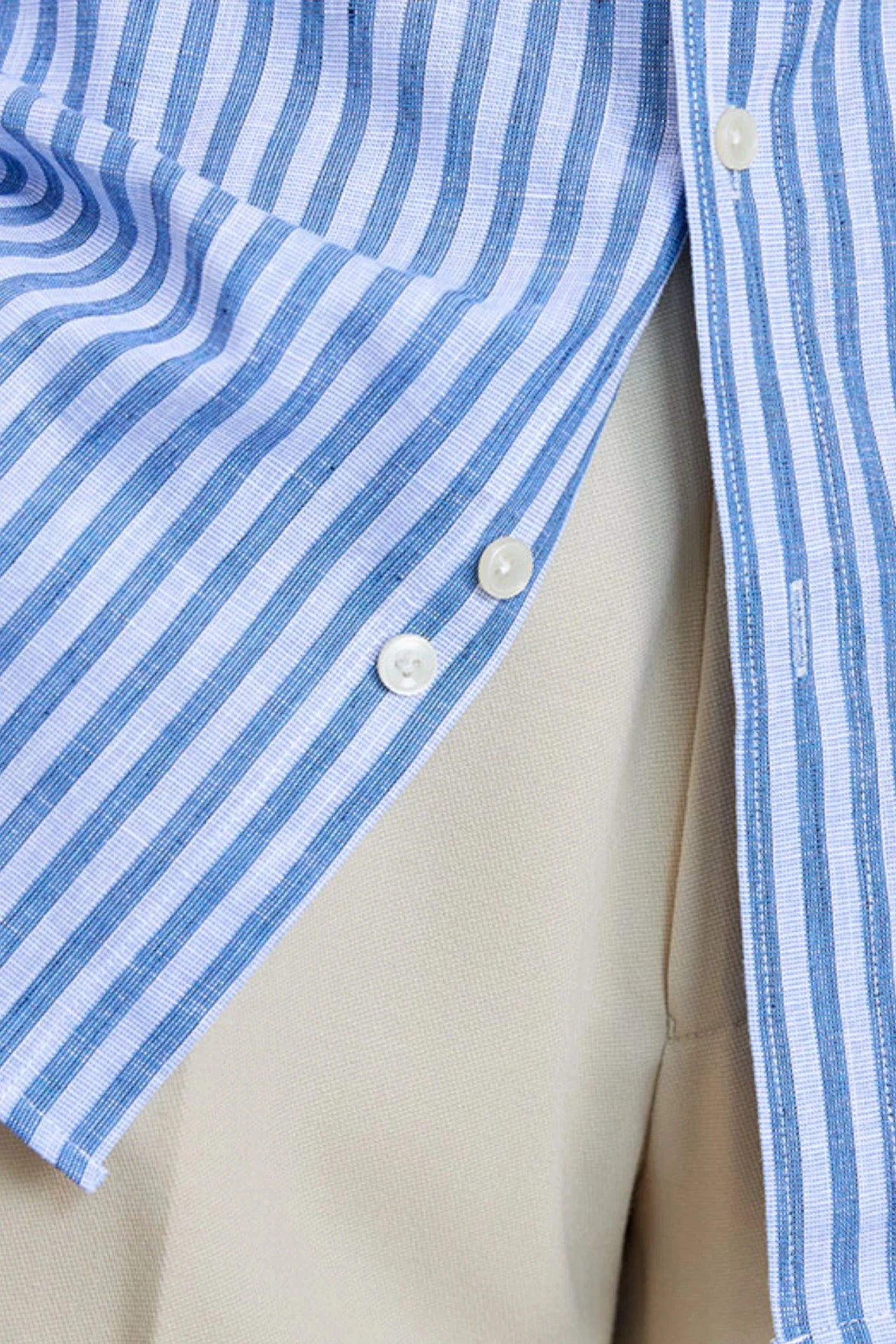 Linen Blue Dress Shirt