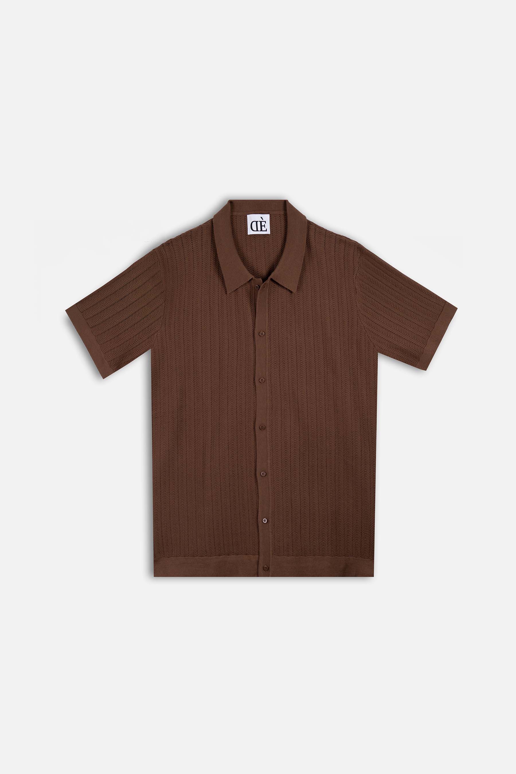 KNITTED SHORT SLEEVE SHIRT