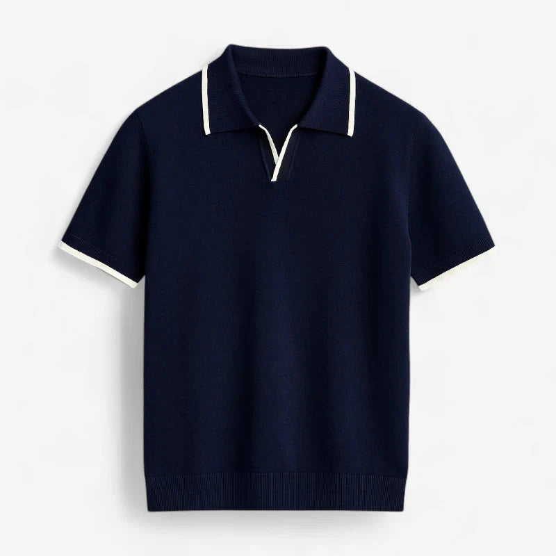 Men's Contrast-Trim Knit Polo