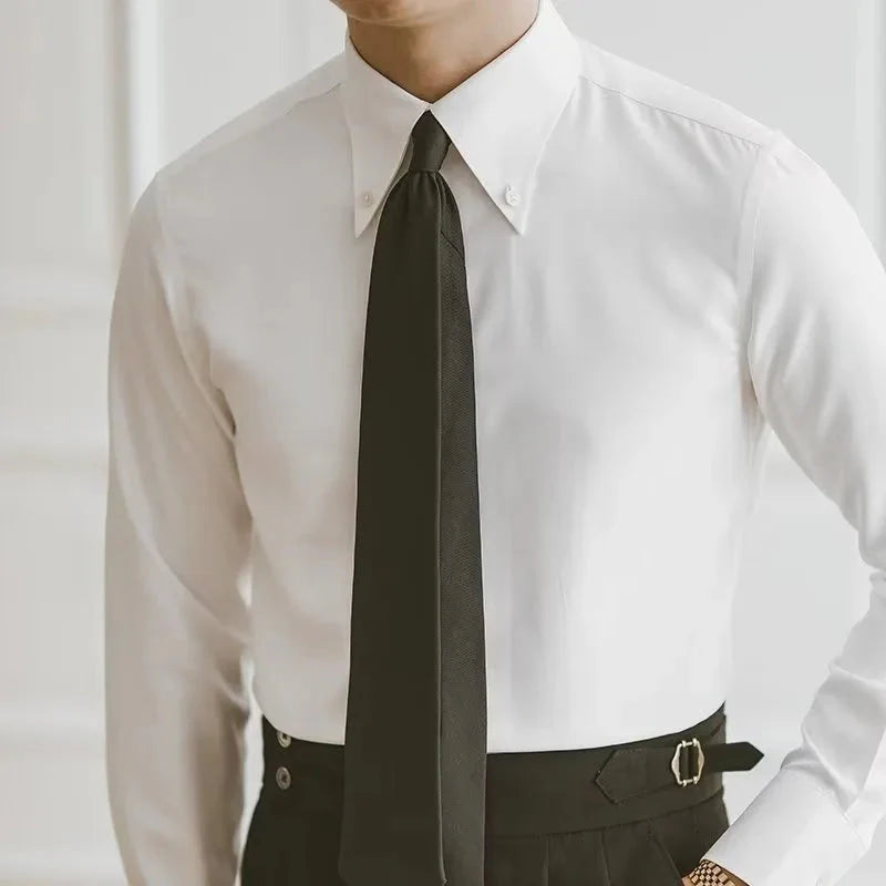 Old Money Brown Cotton Shirt