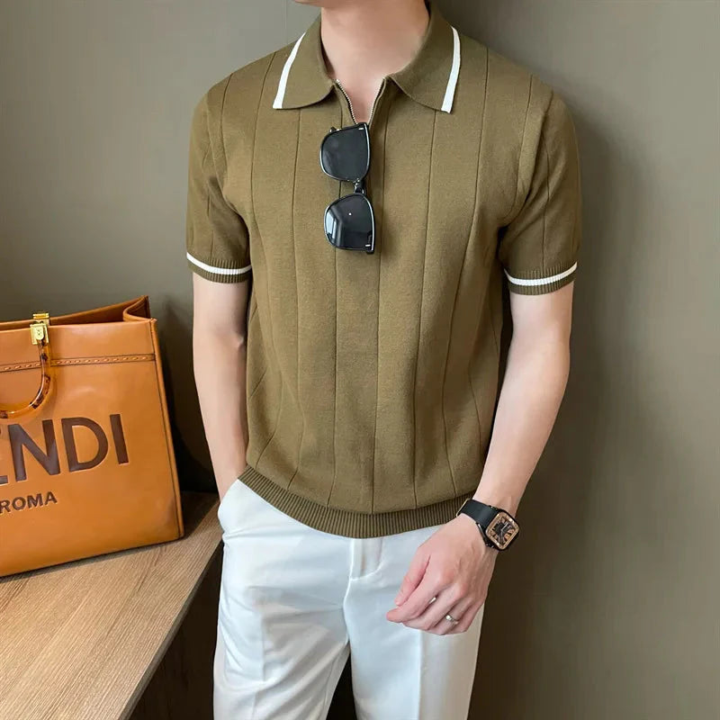 Old Money Half-Zip Knitted Polo