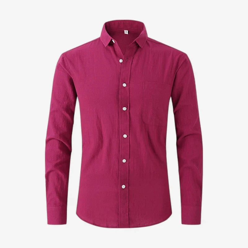 Cotton-Linen Blend Casual Shirt
