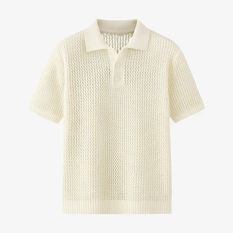 Old Money Mesh Knit Polo