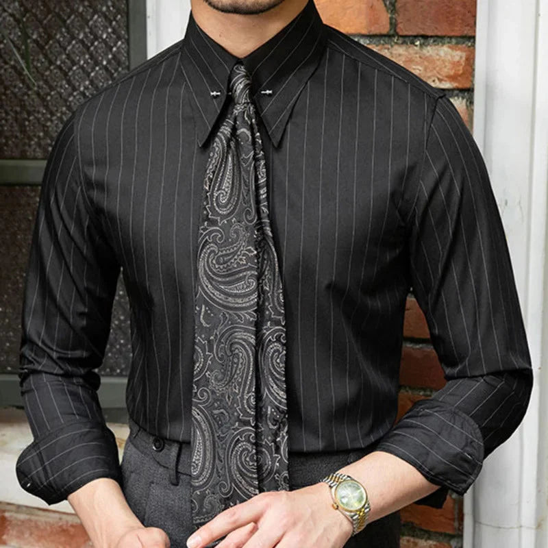 Old Money Striped Broadcloth Shirt
