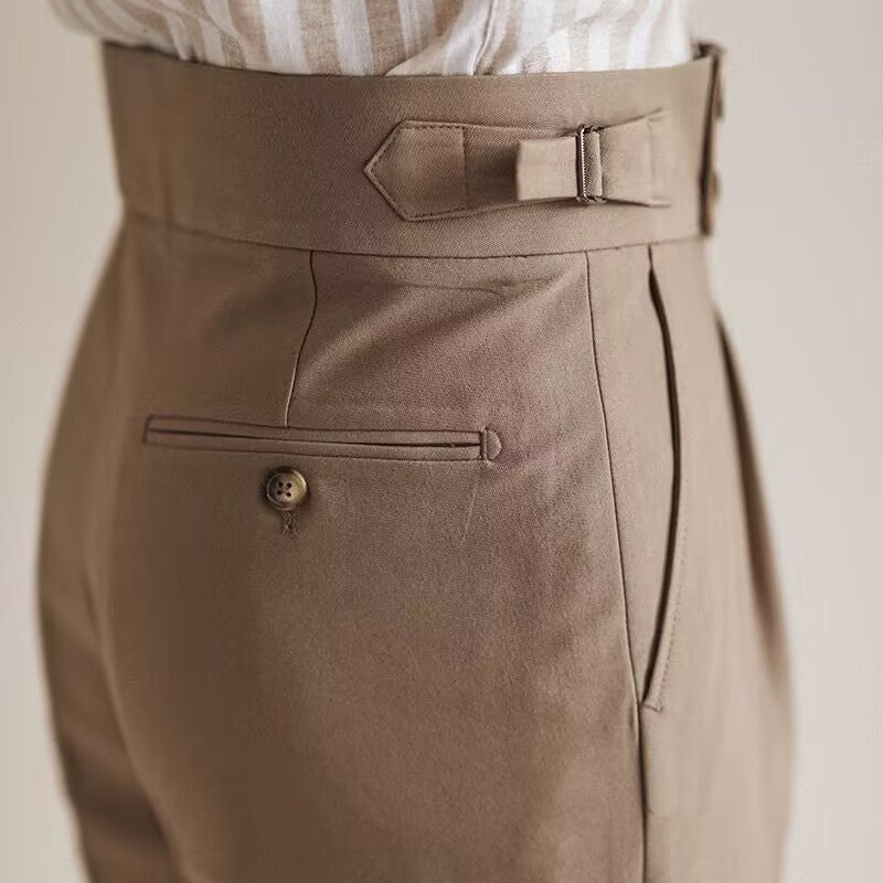 OLD MONEY PLEATED DOUBLE BUTTON TROUSERS