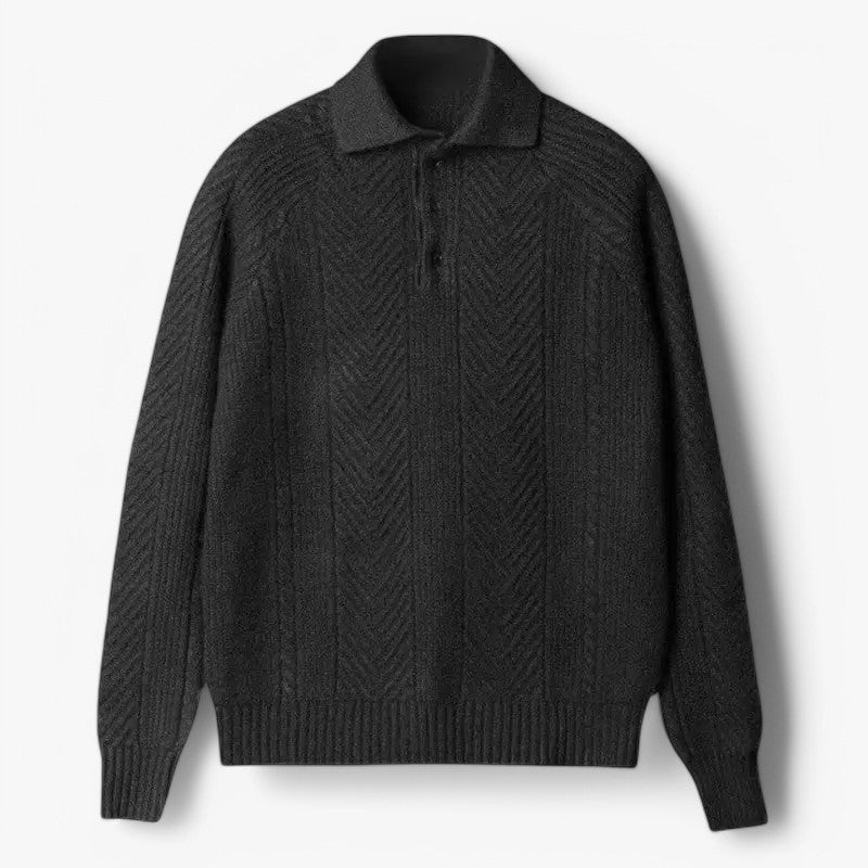 Textured Knitted Polo