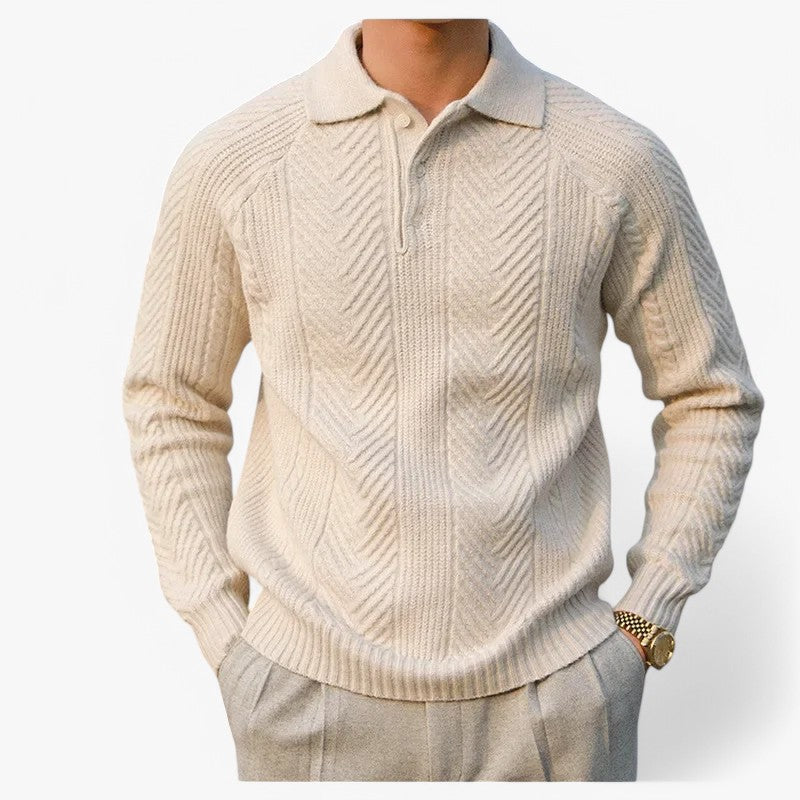 Textured Knitted Polo