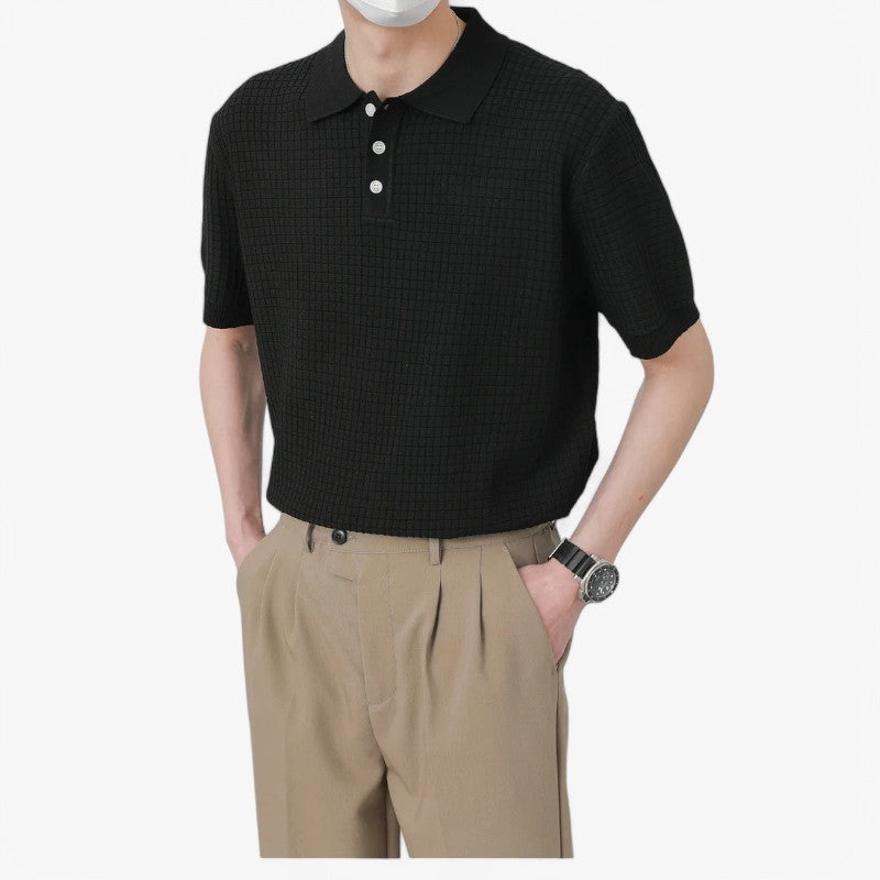 Old Money waffle polo