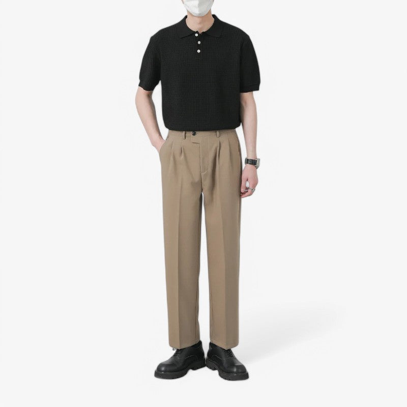 Old Money waffle polo