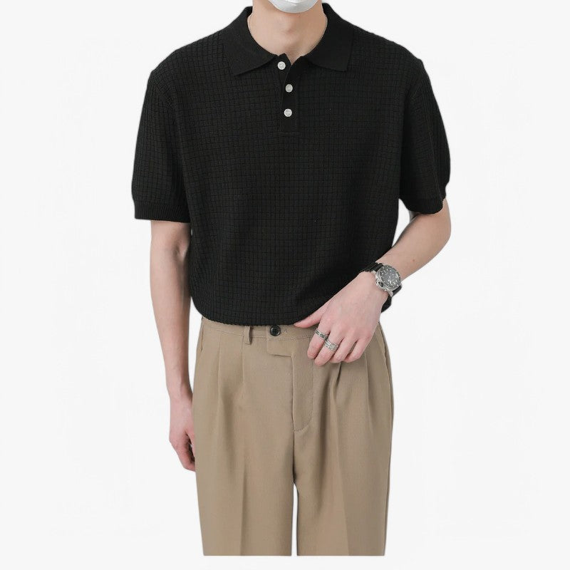 Old Money waffle polo