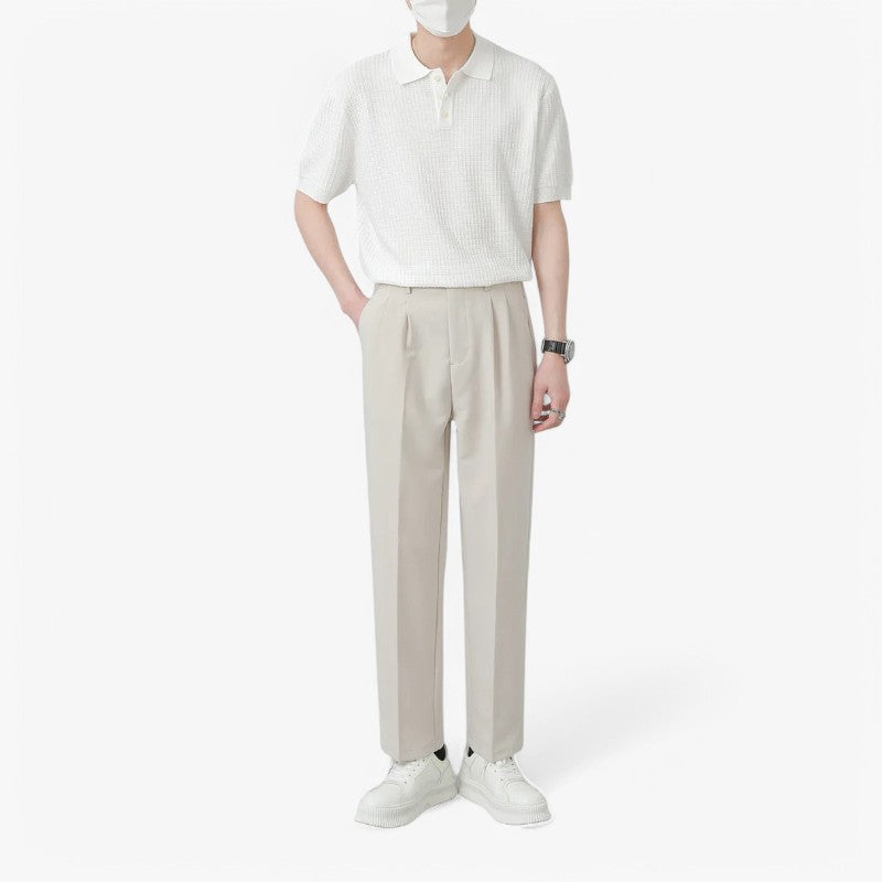 Old Money waffle polo