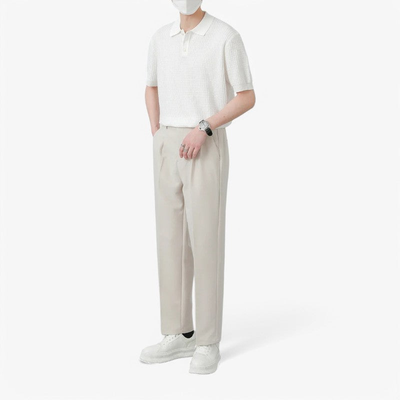 Old Money waffle polo