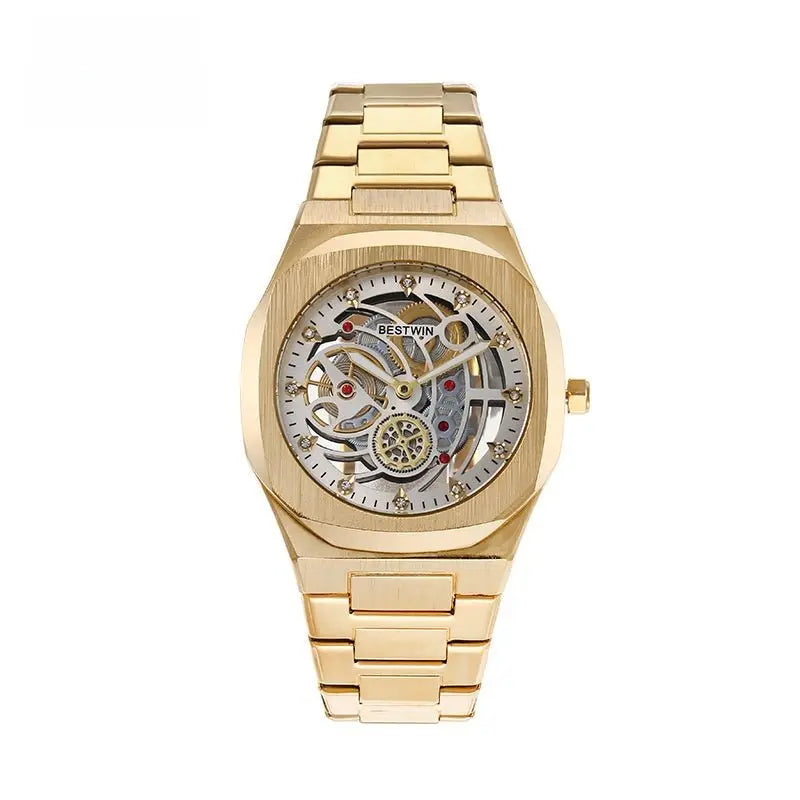 Stainless Steel Waterproof Business Dress Golden white