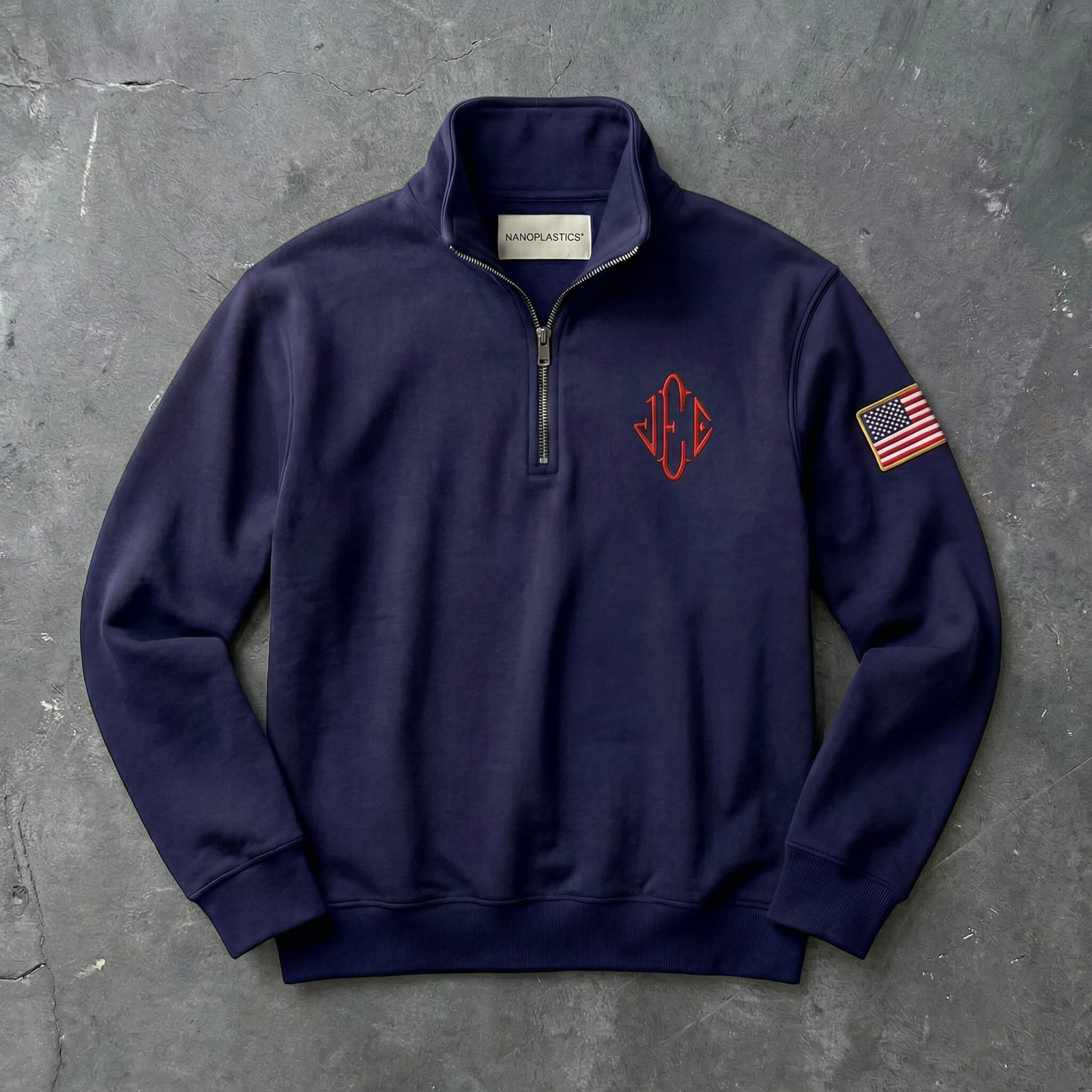 Epstein Zip-Hoodie blue