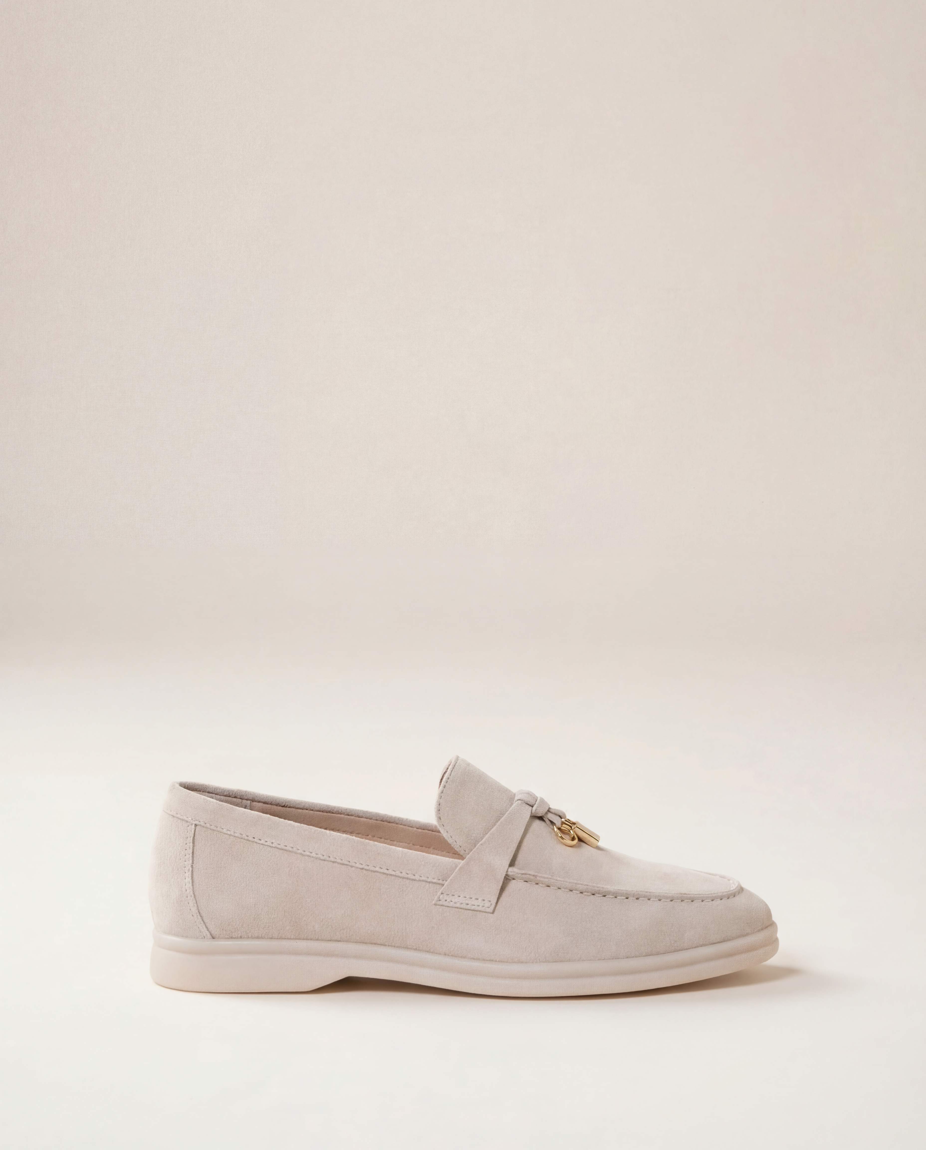 Klassische Amulett Loafer Damen - Creme Beige
