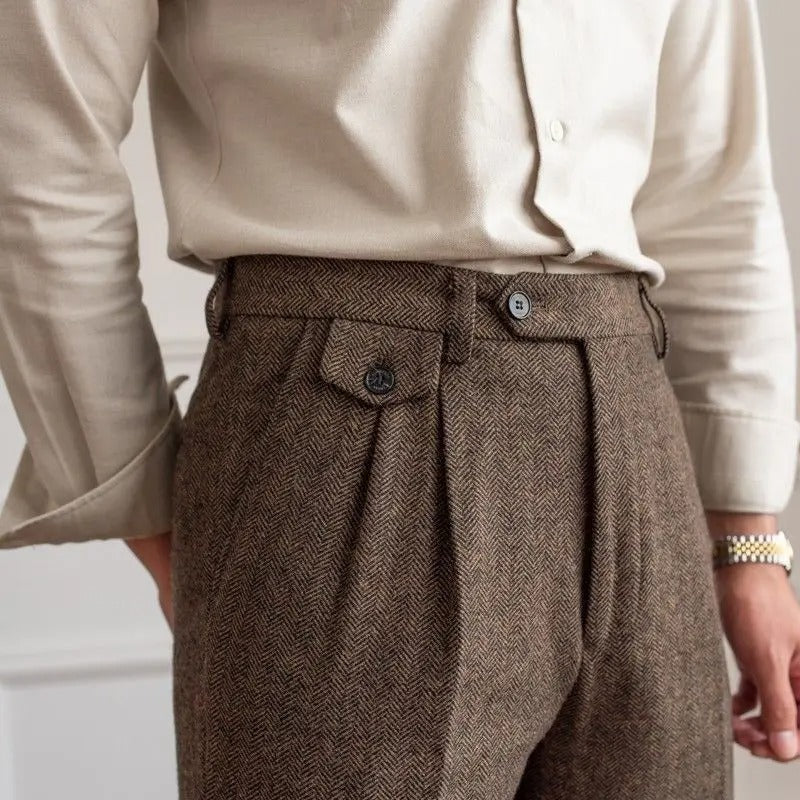 OLD MONEY Wool Straight Pants