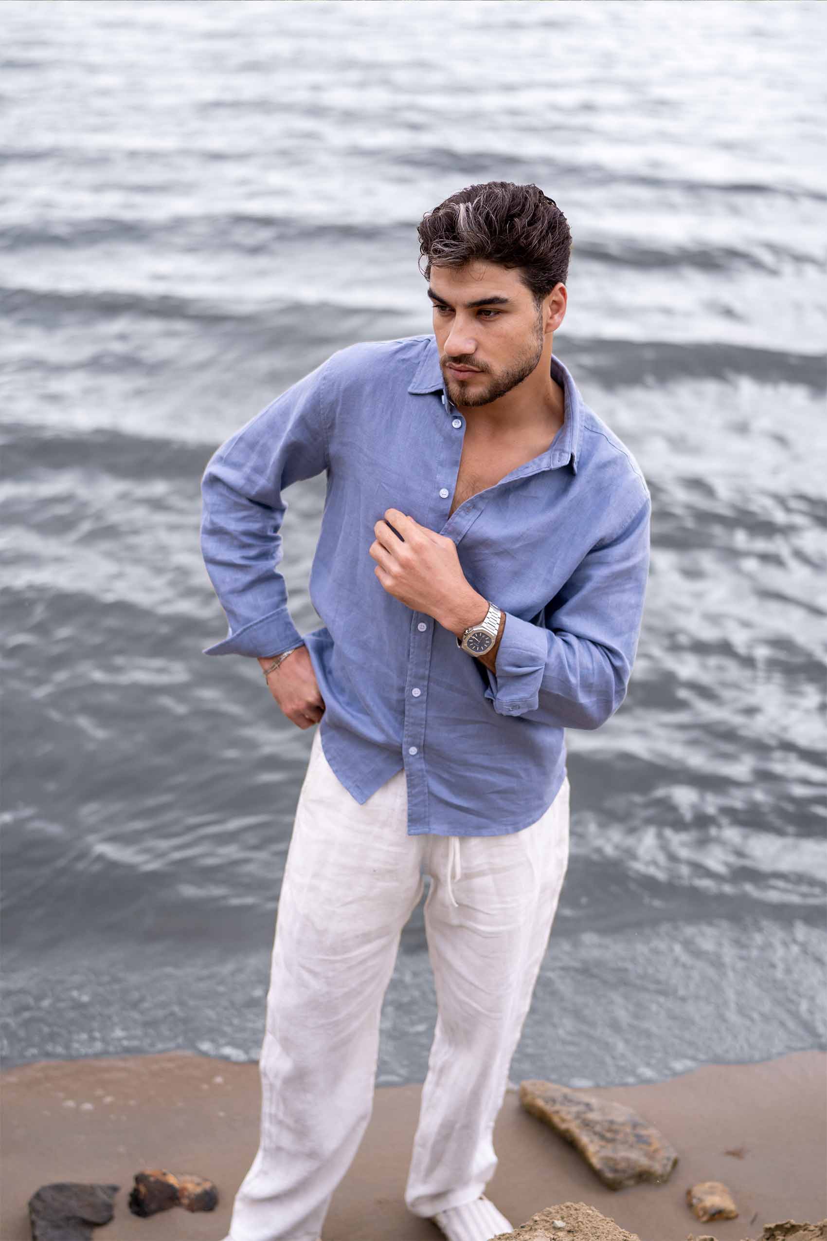 LONG SLEEVE LINEN SHIRT