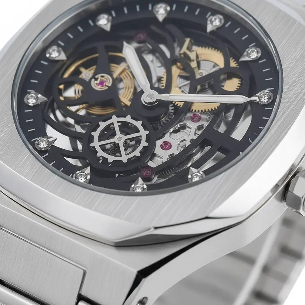 Stainless Steel Waterproof Business Dress White black