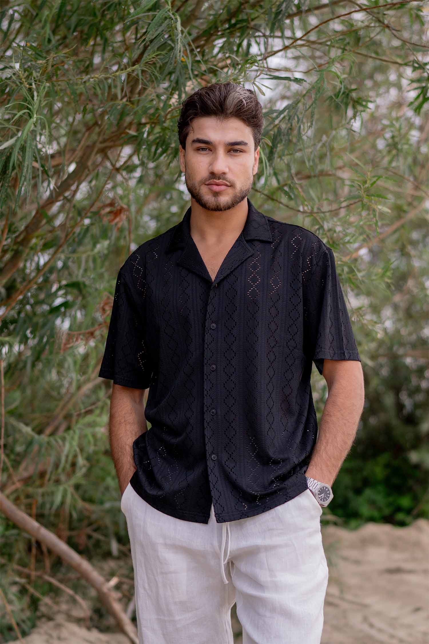 JACQUARD SHORT SLEEVE SHIRT